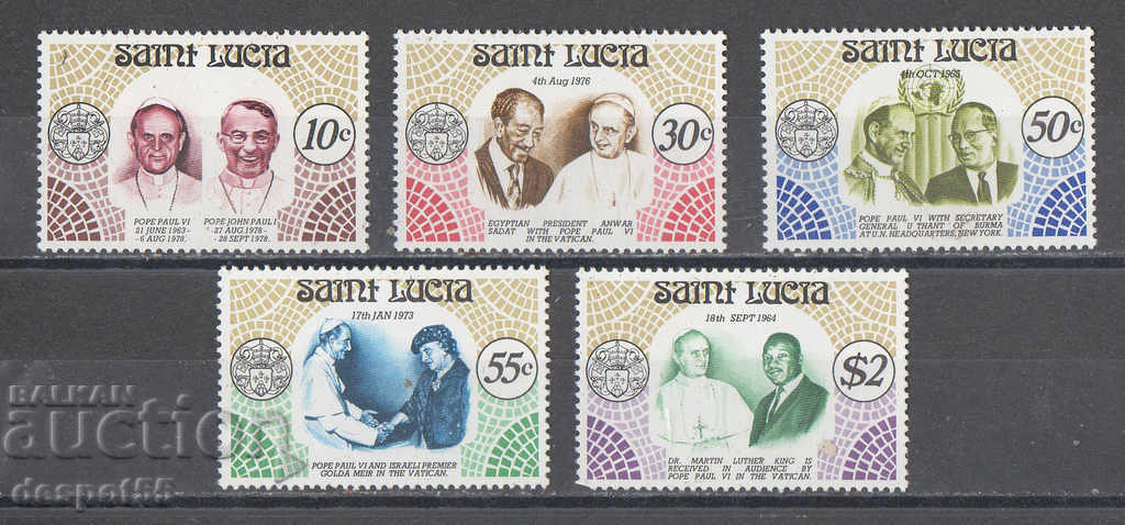 1979. St. Lucia. Remembrance of Pope Paul VI.