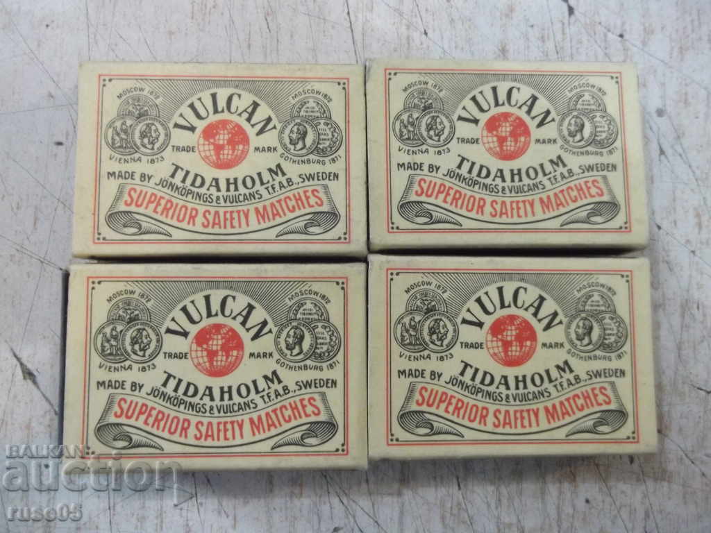 Lot of 4 pcs. "VULCAN" matches with price 20.00 BGN | € 10.23 Lot of 4 pcs. "VULCAN" matches with price 20.00 BGN | € 10.23