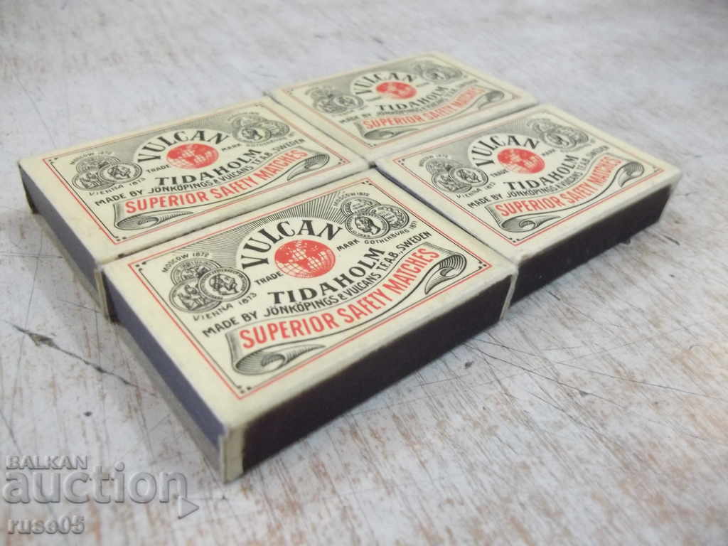 Auction Lot of 4 pcs. "VULCAN" matches Auction Lot of 4 pcs. "VULCAN" matches