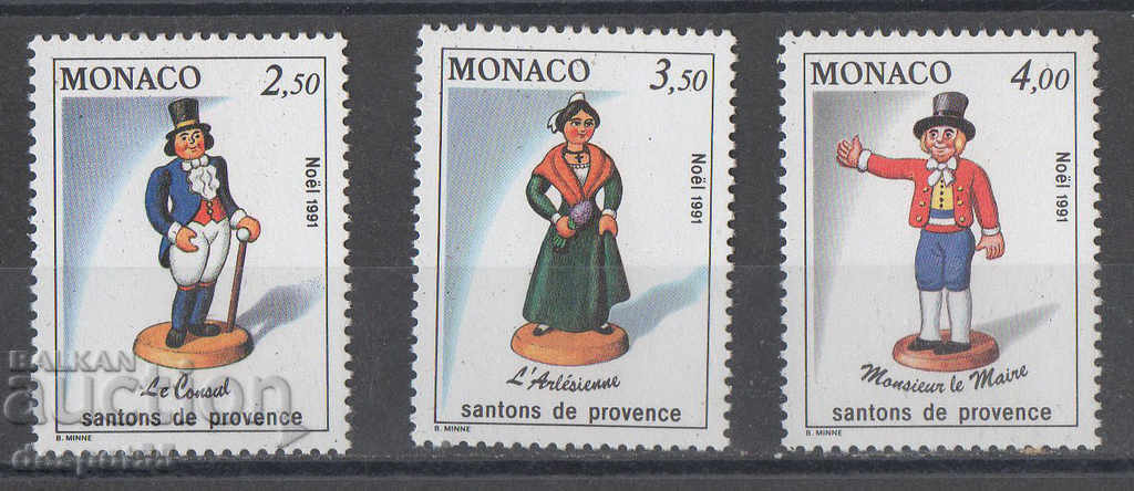 1991. Monaco. Christmas. 1991. Monaco. Christmas.