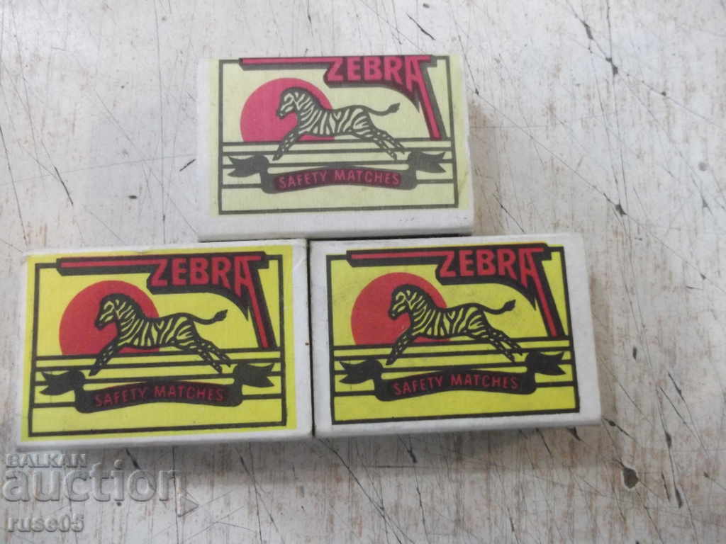 Lot of 3 pcs. Bulgarian "ZEBRA" matches with price 15.00 BGN | € 7.67 Lot of 3 pcs. Bulgarian "ZEBRA" matches with price 15.00 BGN | € 7.67