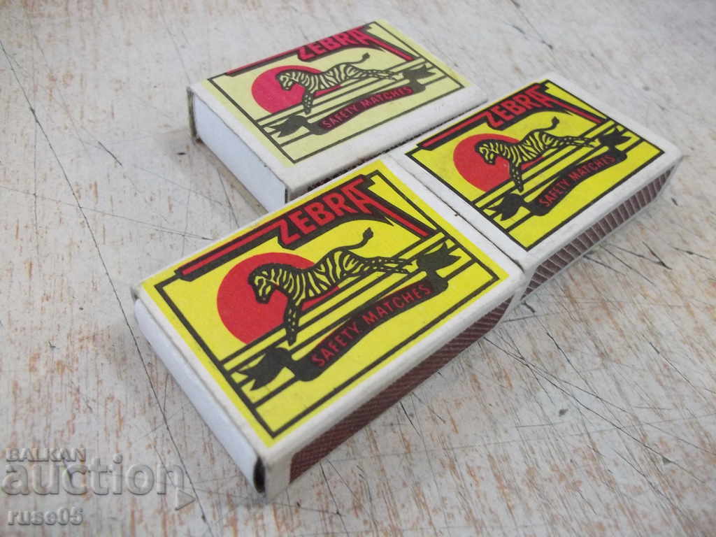 Auction Lot of 3 pcs. Bulgarian "ZEBRA" matches Auction Lot of 3 pcs. Bulgarian "ZEBRA" matches