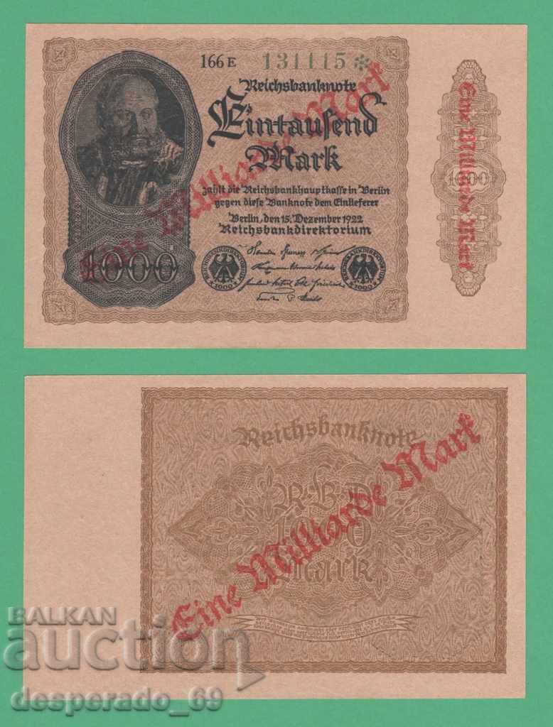 (¯` '• .¸ Germania 1 miliard marcă 1923 UNC (2) •. •' ´¯)