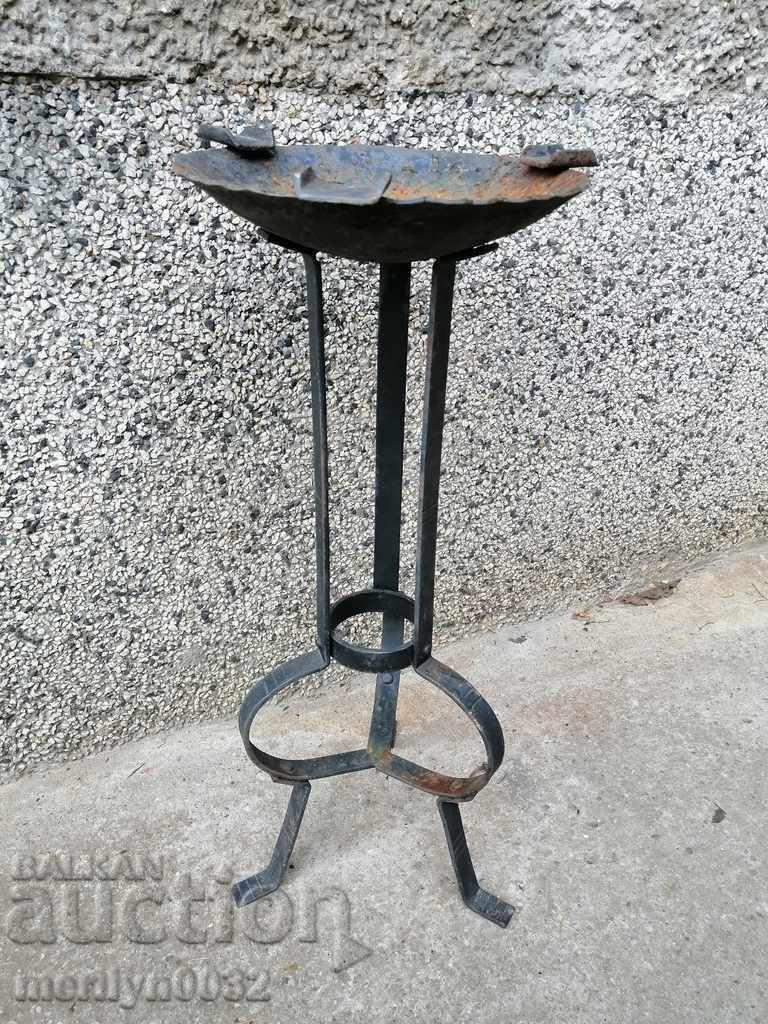 Old forged ashtray wrought iron