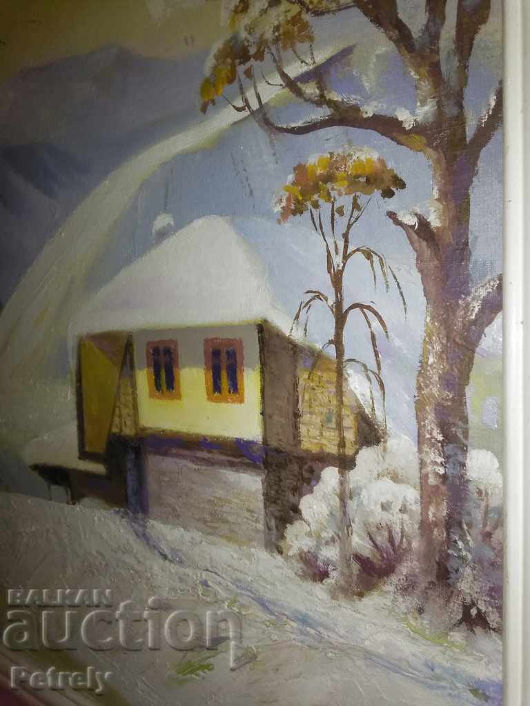 Delivery of Old Bulgarian oil painting signed Delivery of Old Bulgarian oil painting signed