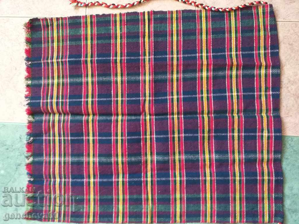Authentic woven wool plaid apron with price 21.00 BGN | € 10.74 Authentic woven wool plaid apron with price 21.00 BGN | € 10.74