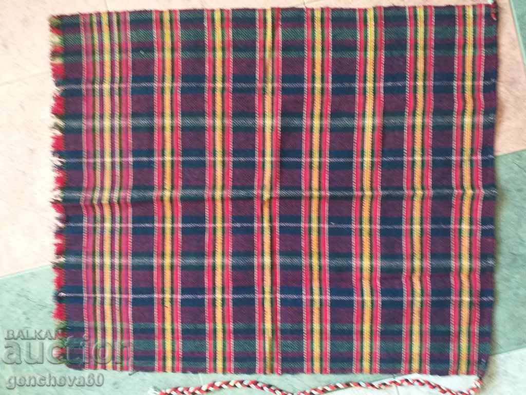 Auction Authentic woven wool plaid apron Auction Authentic woven wool plaid apron