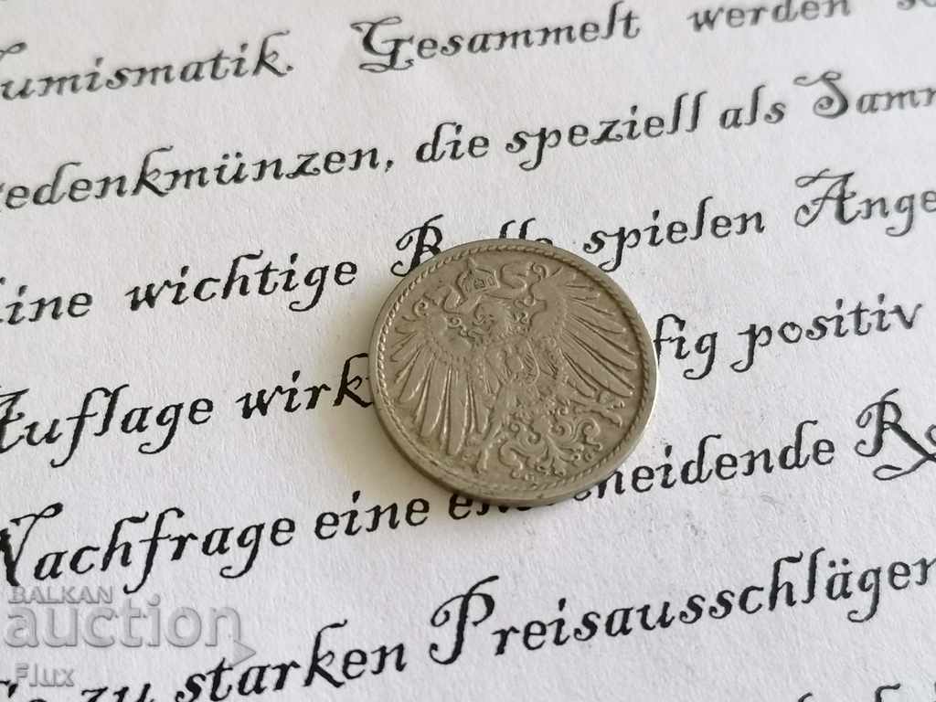 Reich Coin - Germany - 5 pfeniga | 1908; G series with price 5.00 BGN | € 2.56 Reich Coin - Germany - 5 pfeniga | 1908; G series with price 5.00 BGN | € 2.56