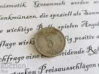 Moneda Reich - Germania - 5 pfeniga | 1908. Seria G