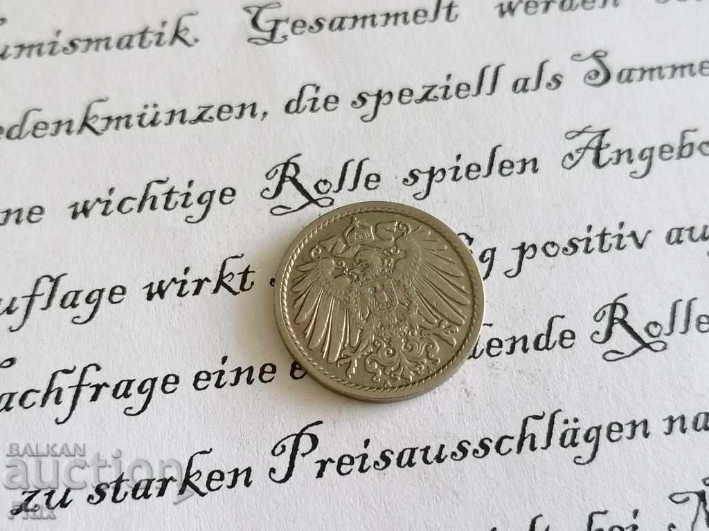 Reich Coin - Germany - 5 Phenicia 1910; series A with price 3.95 BGN | € 2.02