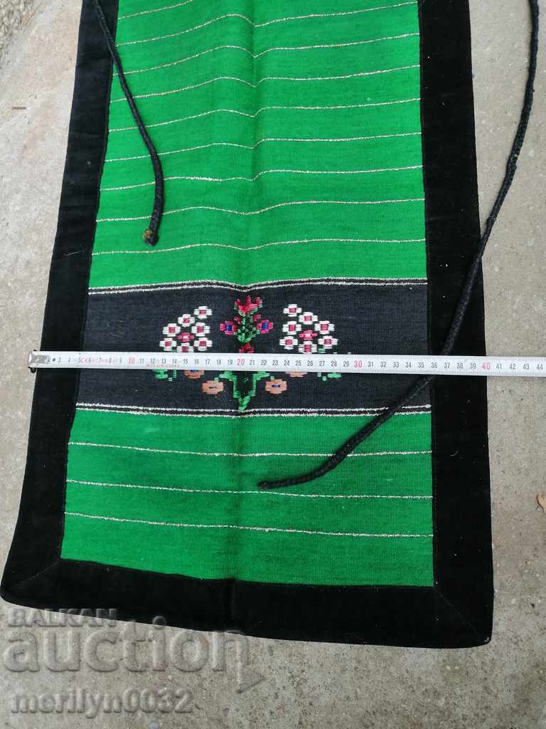 Auction Old woven embroidered embroidered apron with purple sukman costume Auction Old woven embroidered embroidered apron with purple sukman costume