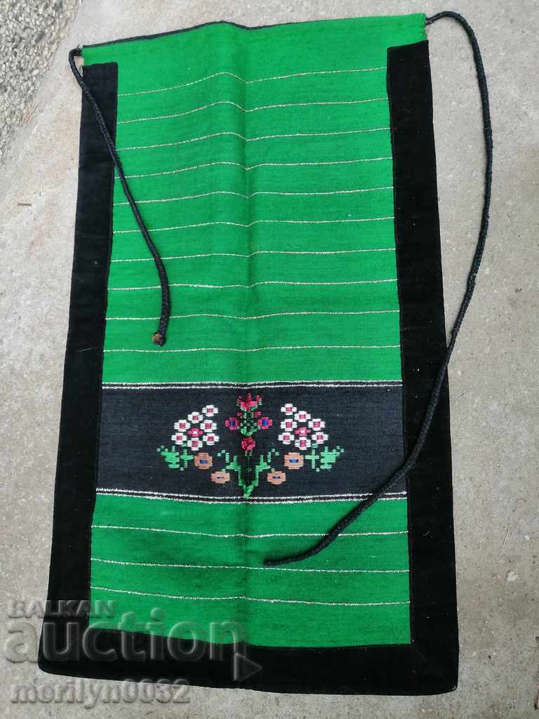 Стара тъкана бродирана везана престилка с сърма носия сукман
