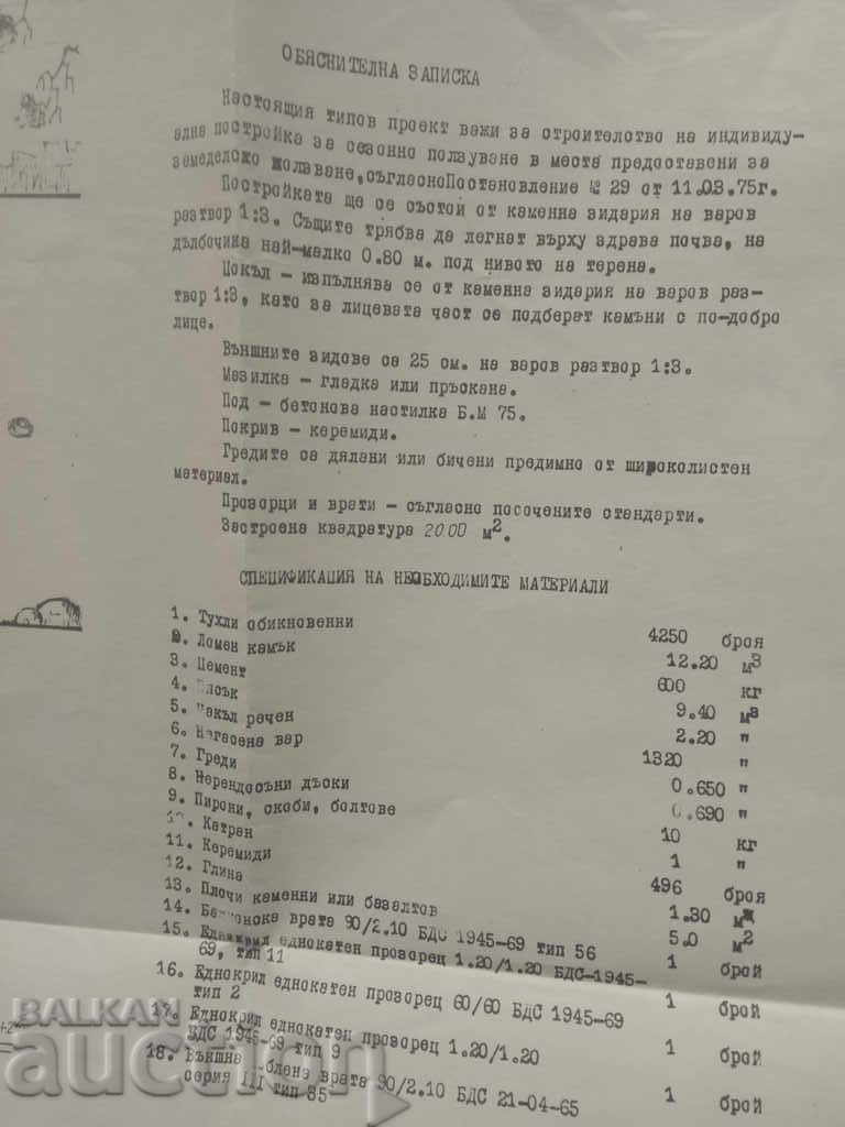 Τύπος έργου: Μικρά οικονομικά κτίρια έως 20 τ.μ. με τιμή 50.00 BGN | € 25.56