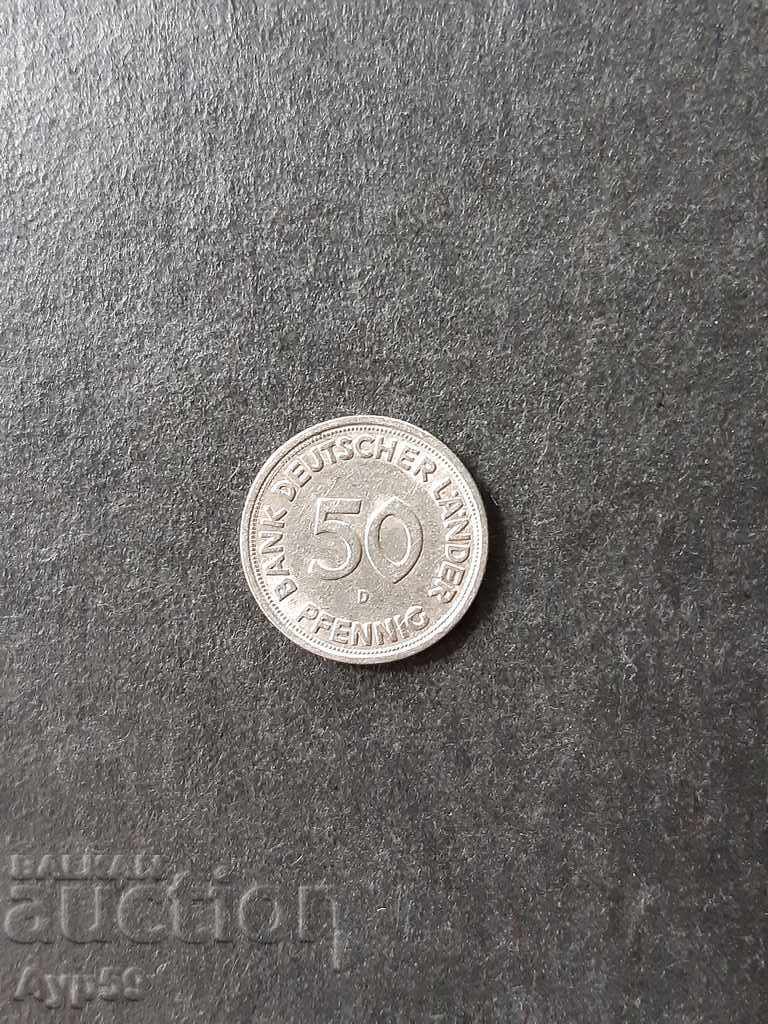50 Pfeniga 1949 D-Γερμανία