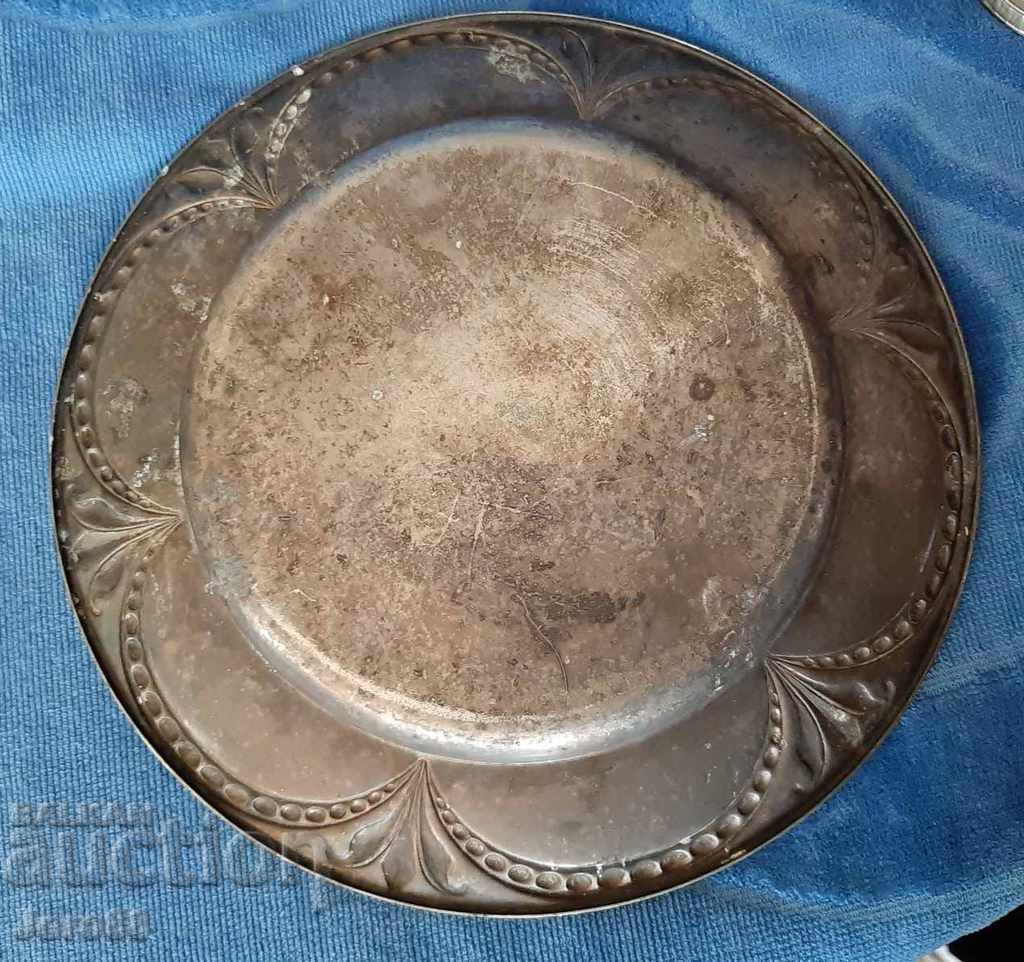 Delivery of Antique Silver Plated Art Deco Marked Plate Delivery of Antique Silver Plated Art Deco Marked Plate