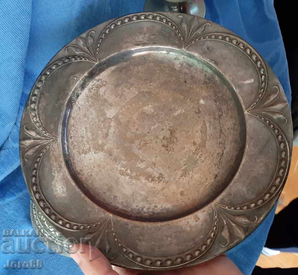 Antique Silver Plated Art Deco Marked Plate Antique Silver Plated Art Deco Marked Plate