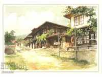 Old Postcard - Crane, Old Houses