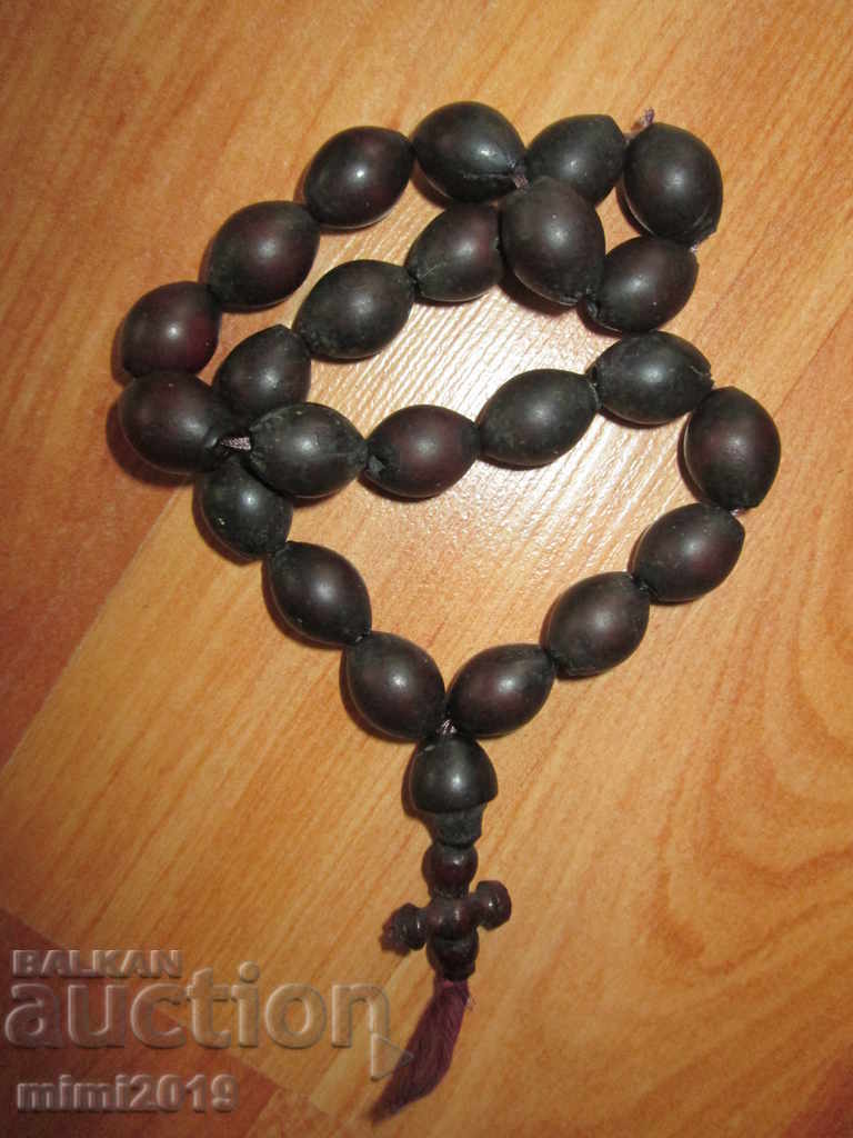 19th century old wooden rosary