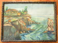 Old watercolor, signed K. Botev, 40s