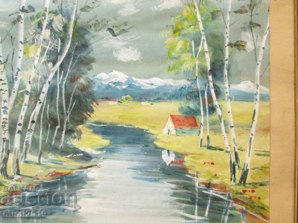 Delivery of Old painting - watercolor Delivery of Old painting - watercolor