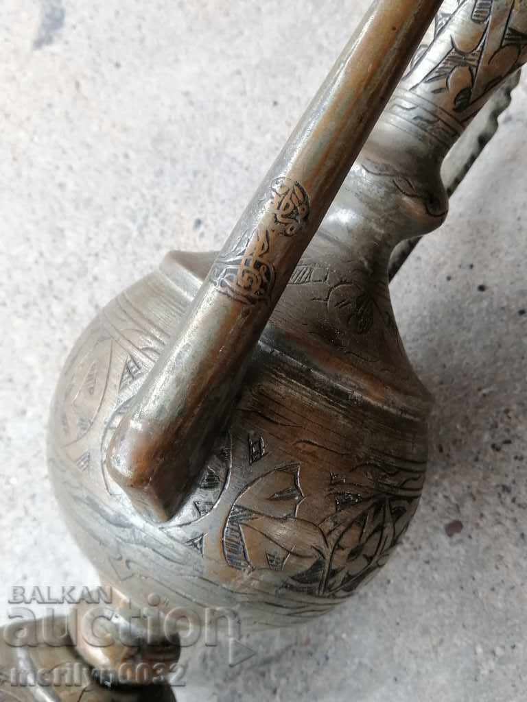 Old copper ewer, copper, jug, vessel with engravings - 5 Old copper ewer, copper, jug, vessel with engravings - 5
