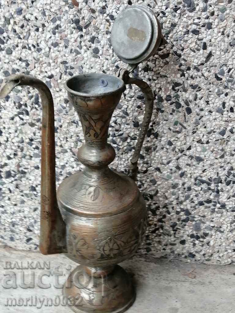 Old copper ewer, copper, jug, vessel with engravings - 6 Old copper ewer, copper, jug, vessel with engravings - 6