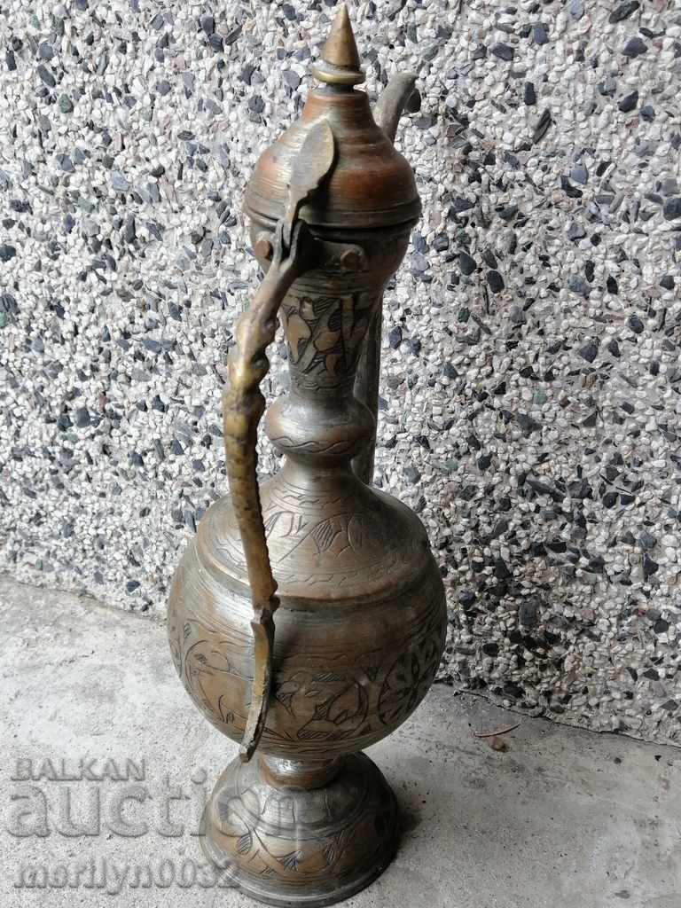 Old copper ewer, copper, jug, vessel with engravings - 7 Old copper ewer, copper, jug, vessel with engravings - 7