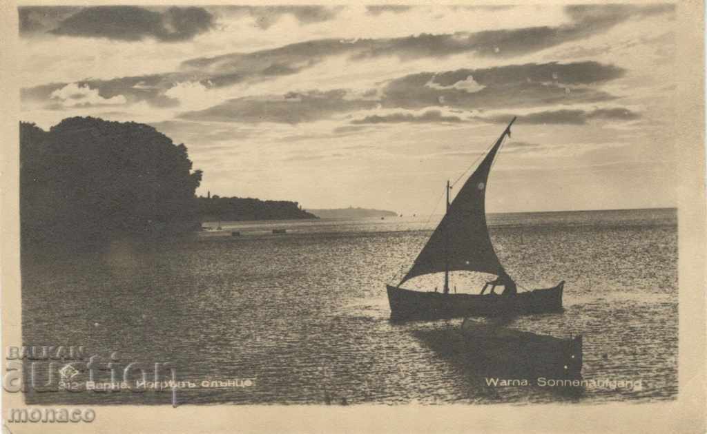 Old card - Varna, Izgrev sun