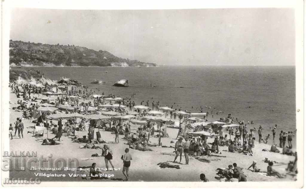 Carte poștală veche - Varna Resort, plajă