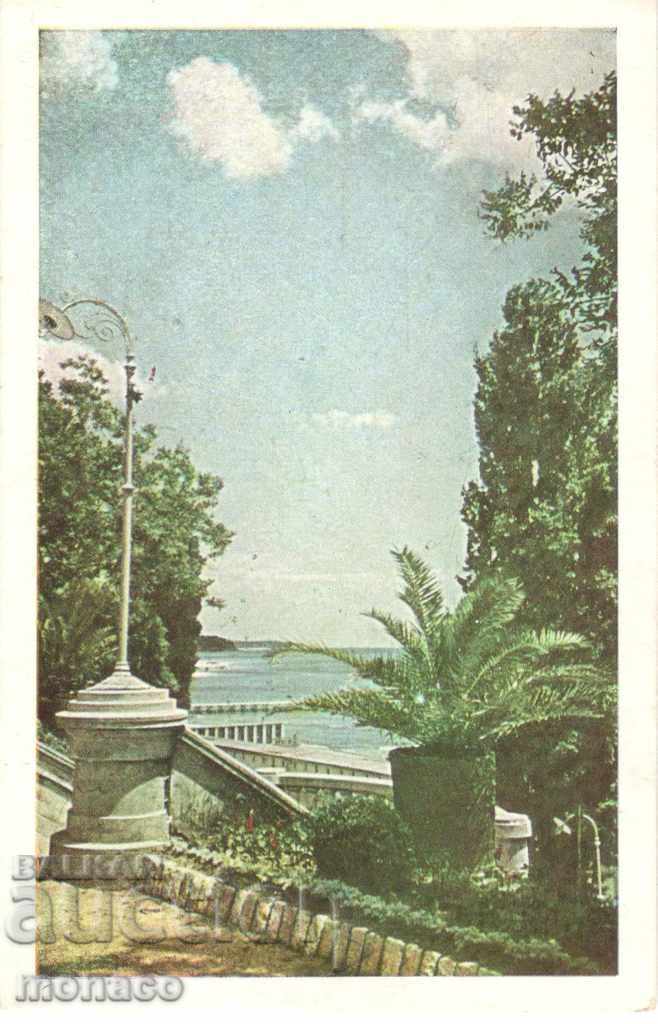 Стара картичка - Сталин, Кът от морската градина