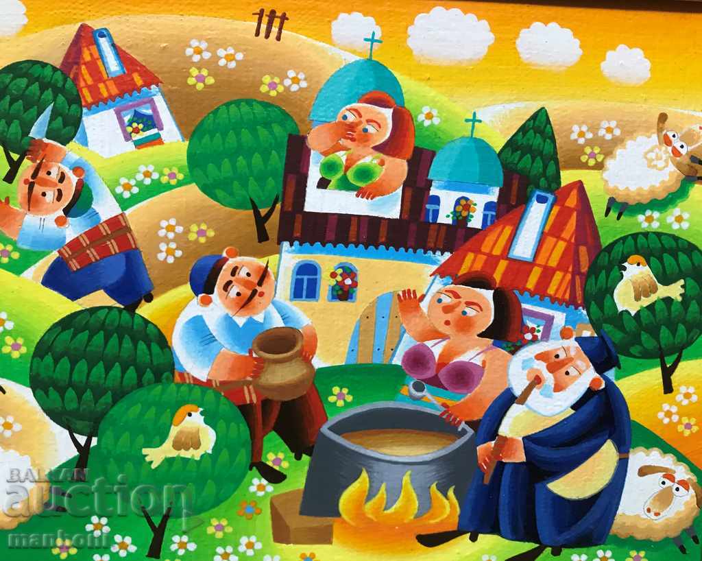 Δημοπρασία 1450 Αλέξανδρος Γιανακίεφ Υπογράφηκε αγροτικό καμβά πετρελαίου Kurban Δημοπρασία 1450 Αλέξανδρος Γιανακίεφ Υπογράφηκε αγροτικό καμβά πετρελαίου Kurban