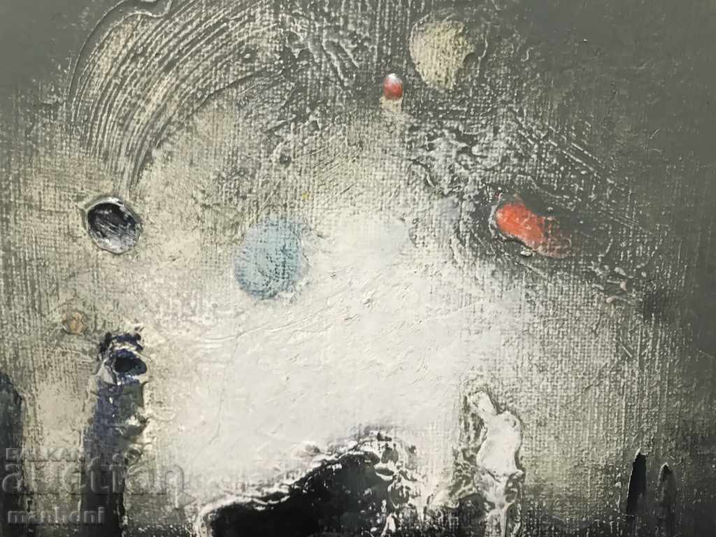 Auction 1451 Ventsislav Tuleshkov abstraction oil canvas signature Auction 1451 Ventsislav Tuleshkov abstraction oil canvas signature