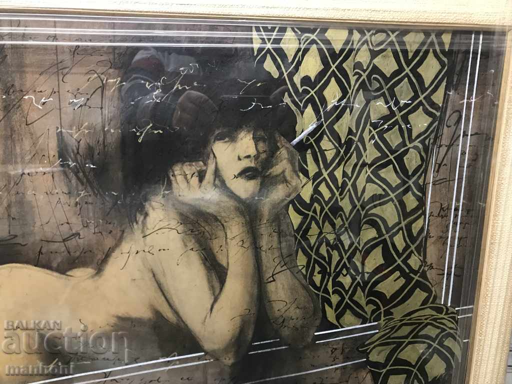 1452 Zhivko Mutafchiev pastel ink signed Size 58 cm / 73 with price 700.00 BGN | € 357.90 1452 Zhivko Mutafchiev pastel ink signed Size 58 cm / 73 with price 700.00 BGN | € 357.90