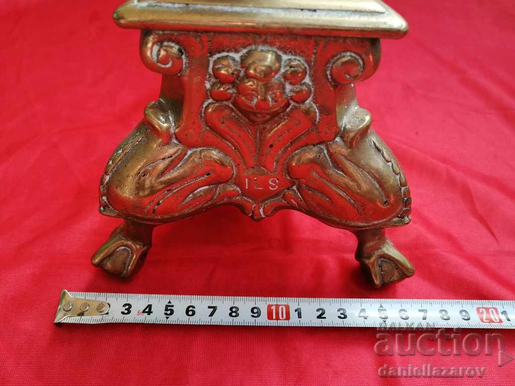 Massive Old Bronze Church Candlestick - 6 Massive Old Bronze Church Candlestick - 6