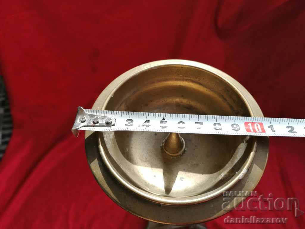 Massive Old Bronze Church Candlestick - 7 Massive Old Bronze Church Candlestick - 7