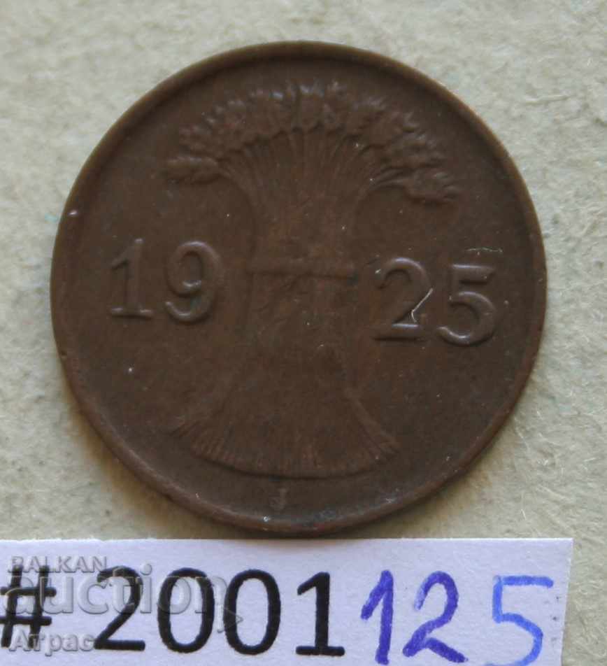 1 Reichspengen 1925 J Germania cu preț € 0.51 | 1.00 BGN