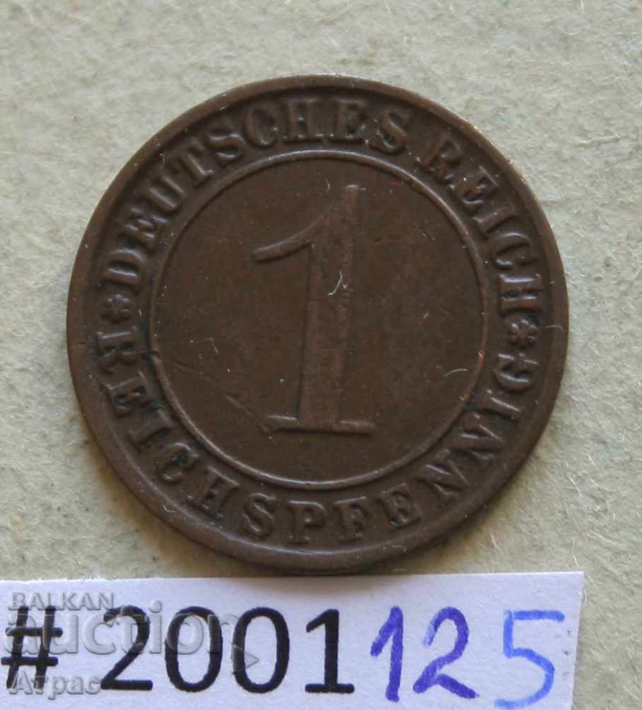 1 Reichspengen 1925 J Germany