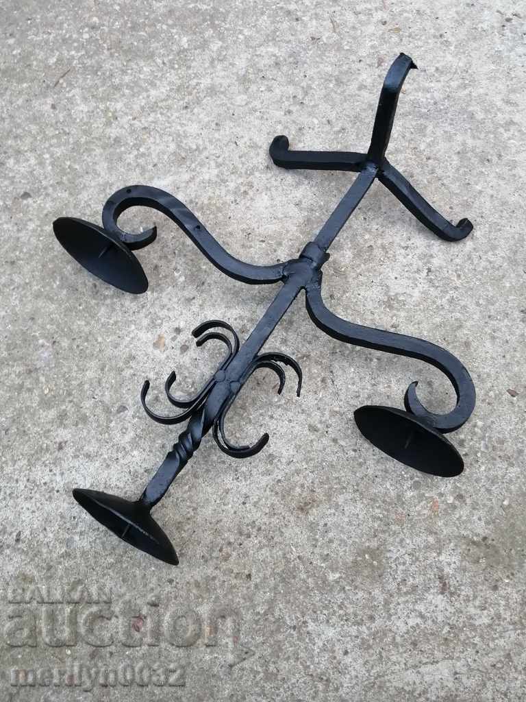 Old forged candlestick, candle, candelabra with price 46.00 BGN | € 23.52 Old forged candlestick, candle, candelabra with price 46.00 BGN | € 23.52