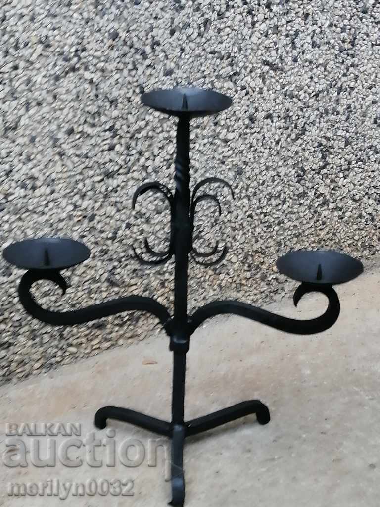 Old forged candlestick, candle, candelabra - 6 Old forged candlestick, candle, candelabra - 6