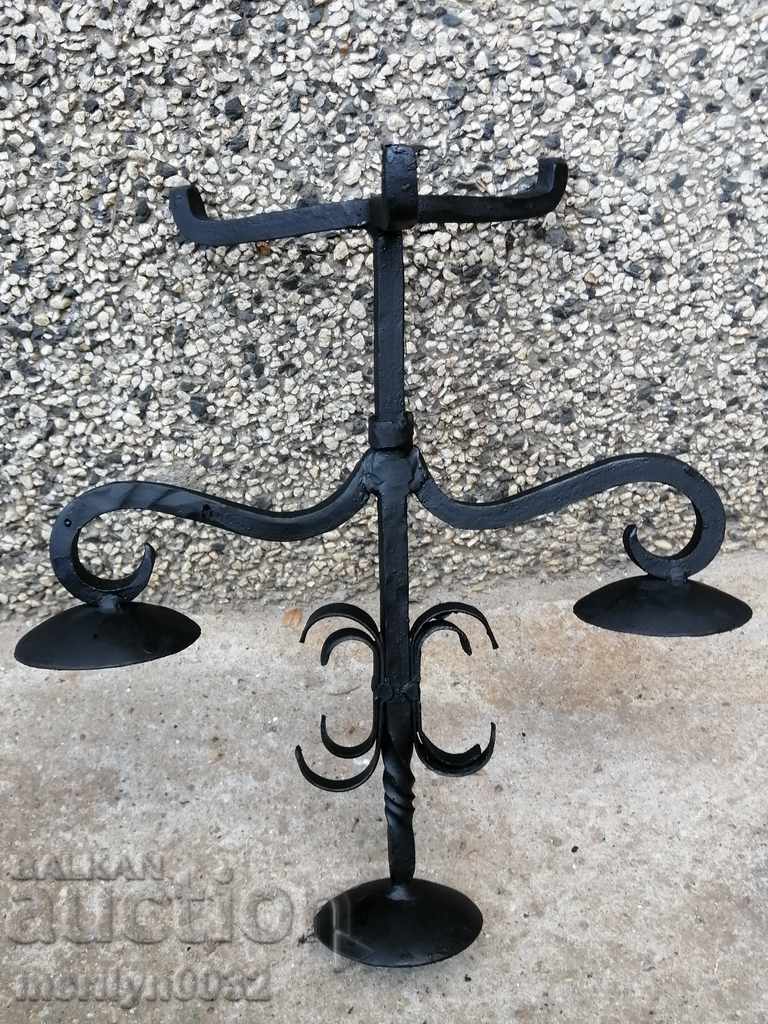 Old forged candlestick, candle, candelabra - 7 Old forged candlestick, candle, candelabra - 7