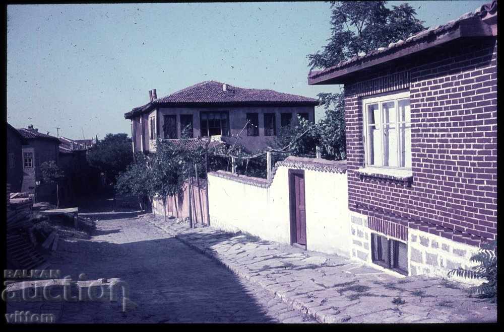 Пловдив 60-те диапозитив соц носталгия улица стария град