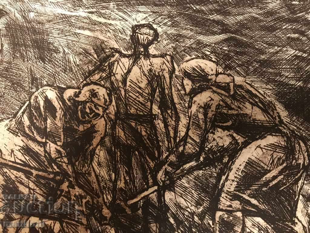 1459 Peter Chukhovski On the levels of lithography Size 38/53 cm. with price 140.00 BGN | € 71.58 1459 Peter Chukhovski On the levels of lithography Size 38/53 cm. with price 140.00 BGN | € 71.58