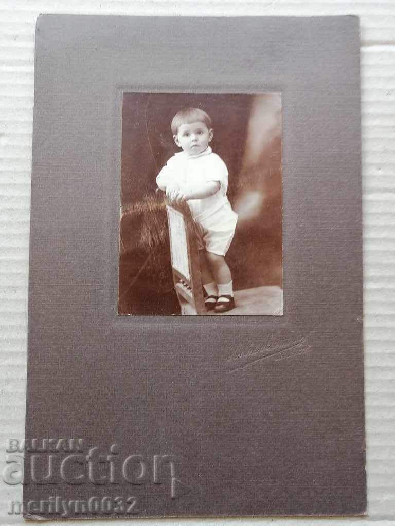 Old cardboard picture photography portrait with price 29.00 BGN | € 14.83