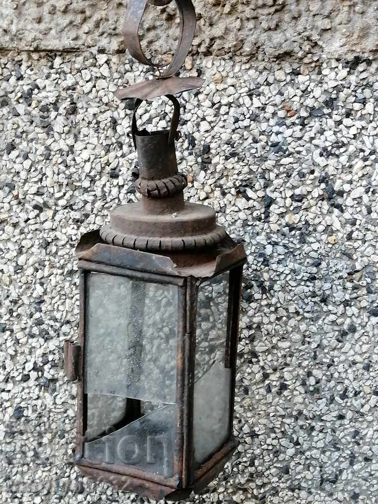 Old lantern lamp, spotlight primitive
