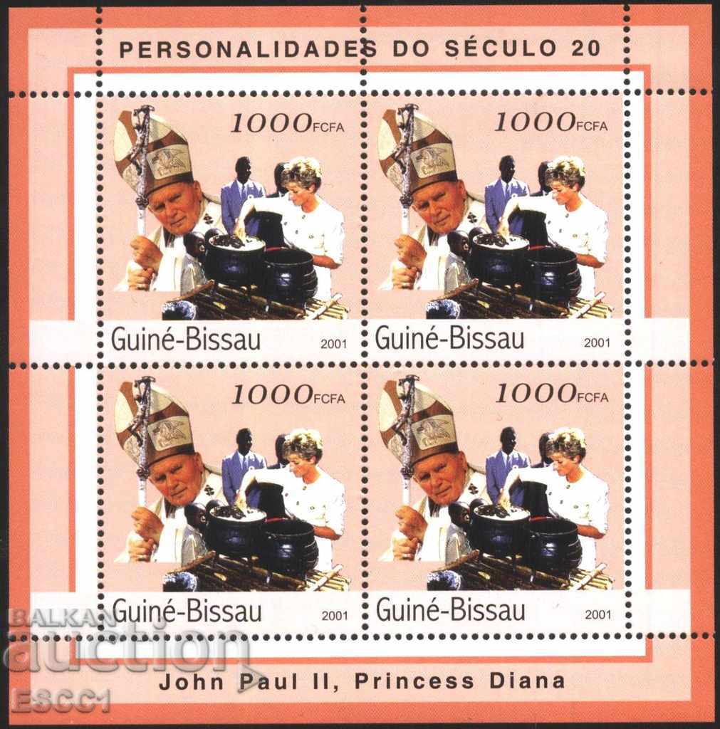 Clean Block Pope John Paul II Lady Diana 2001 Guinea-Bissau Clean Block Pope John Paul II Lady Diana 2001 Guinea-Bissau