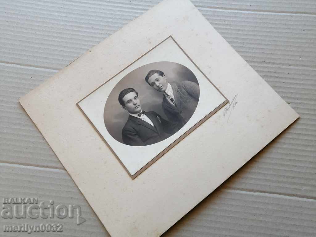 Old cardboard picture photography portrait with price 29.00 BGN | € 14.83 Old cardboard picture photography portrait with price 29.00 BGN | € 14.83