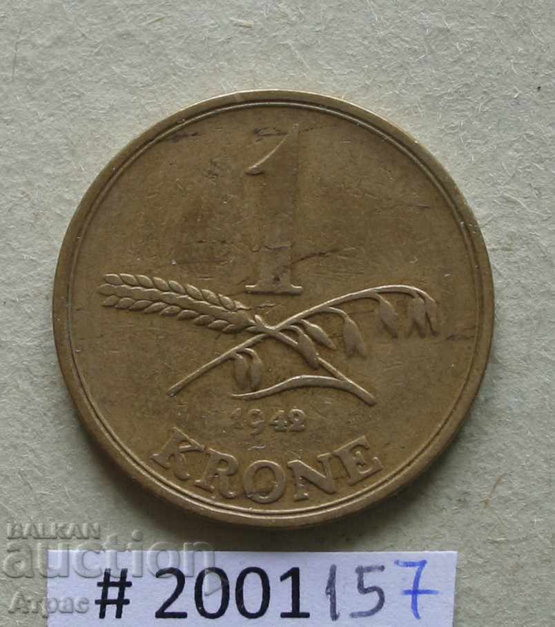 1 kroner 1942 Denmark