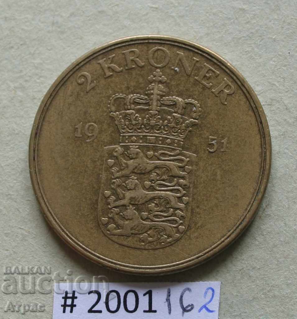 2 kroner 1951 Denmark