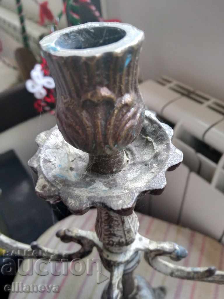 retro bronze candlestick H 300mm - 6 retro bronze candlestick H 300mm - 6