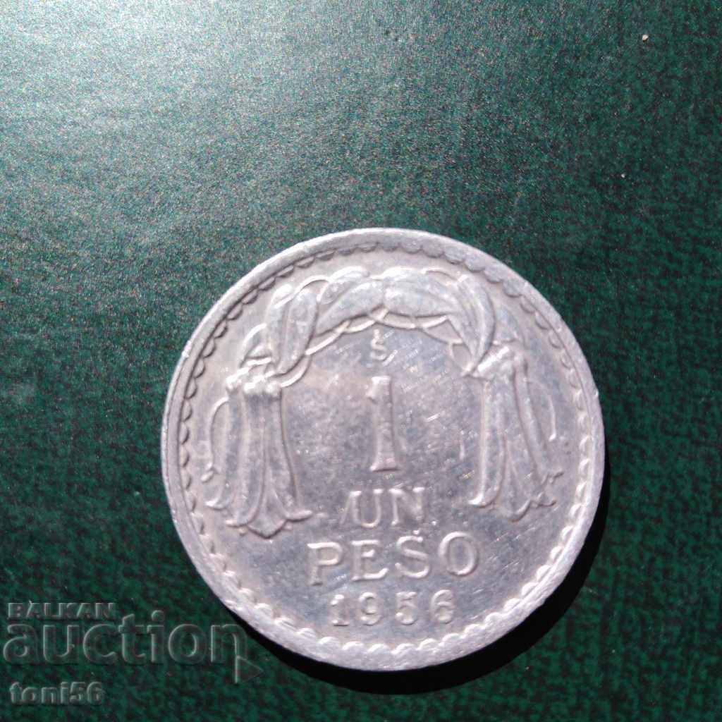 Chile 1 peso 1956